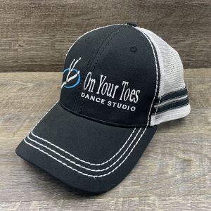 ON YOUR TOES Dance Studio Trucker Hat Ball Cap Adjustable SNAPBACK Mesh Back